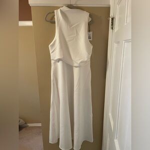 Showpo Macy Midi White A-line Halter Dress for Brides